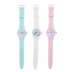 RELOJ ESFERA "FLAMENCOS" SILICONA