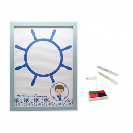 MARCO LIENZO PARA HUELLAS COMUNIÓN NIÑO